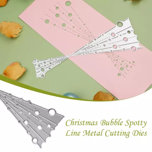 Christmas Bubble Spotty Line Metal Cutting Dies Scrapbooking DIY Background X0K1