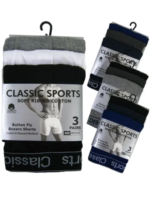 3, 6 Mens Boxer Shorts Underwear Multipack Pack Designer Cotton Boxers Briefs