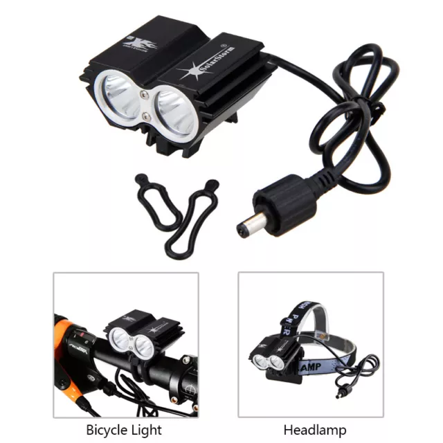 SolarStorm 8000LM Bike Headlight Headlamp Road Bicycle Front Light 2X U2 LED 2