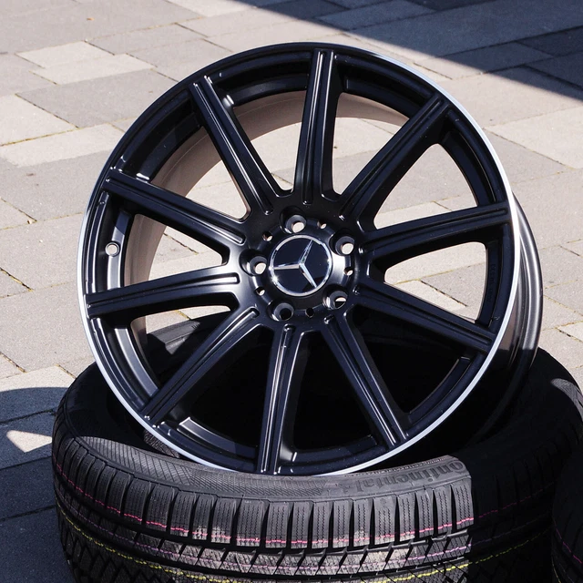 19 Pollici Cerchi KT16 per Mercedes Glc GLC43 GLA45 AMG GLK SLC ABE Opaco Nero