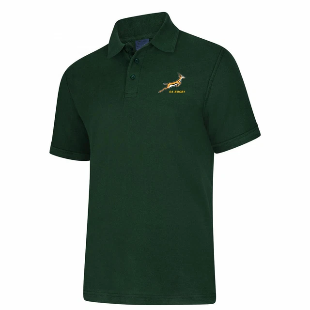 SOUTH AFRICA SPRINGBOKS rugby pique golf polo [green] £19.95 - PicClick UK