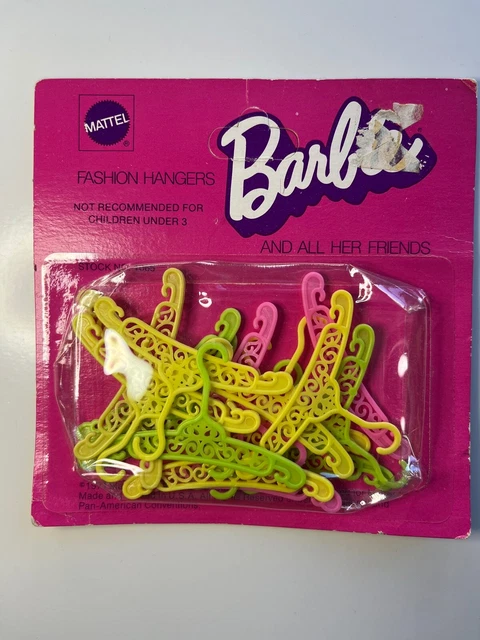 Vintage Barbie Mattel doll clothes hangers NRFB