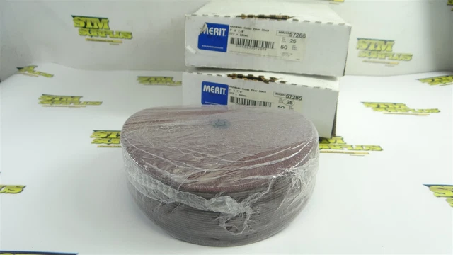 Lot Of 50 New!! Merit A/O Fiber Discs 7" X 7/8" 50 Grit