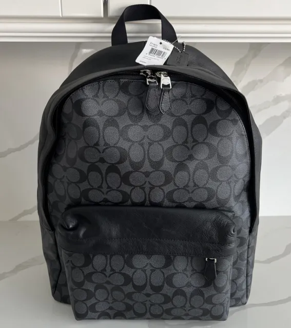 COACH Black Leather Backpack Bag K1880-F49313 REG PRICE $550