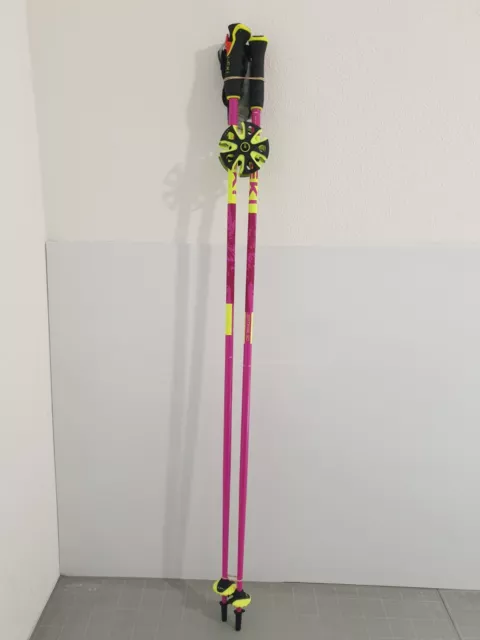 Leki Spitfire 3D neonmagenta/neonyellow/berry Alpin-Skistöcke Damen 120cm