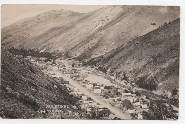 Rare 1917 RPPC Postcard showing Birds eye View of Jarbridge Nevada