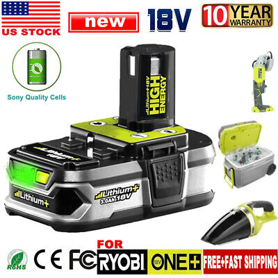 For RYOBI P108 18V One+ Plus High Capacity Battery 18 Volt Lithium-Ion New 3.0Ah