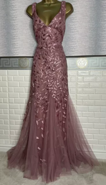 Ever Pretty Blush Pink Sequins  Long Prom/ball/Evening/Occasion DRESS SIZE 16-18