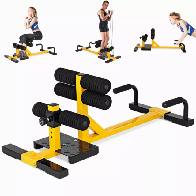 3-in-1 Squat Machine Deep Sissy Squat-Abdominal Bench Leg Exercise Home Gym