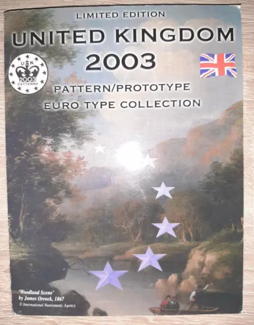 Euro Patterns Royaume unis série 2003 set 8 piéces euros essais united kingdom