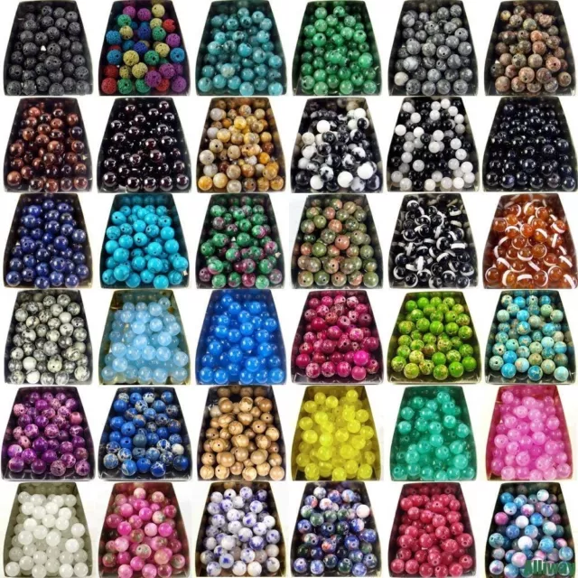 Series II lot natural gemstone spacer loose beads 4mm 6mm 8mm 10mm 12mm stone