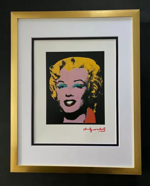 Andy Warhol 1984 Signed Awesome Marilyn Monroe Print Matted To Be Framed 11X14