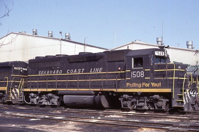 ORIGINAL 1982 RAILROAD SLIDE SCL SEABOARD COAST LINE 1508 Richmond VIRGINIA  ACL
