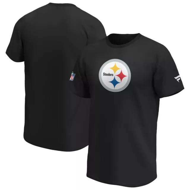 NFL T-Shirt Pittsburgh Steelers Mid Essential Crest Logo Football Shirt schwarz