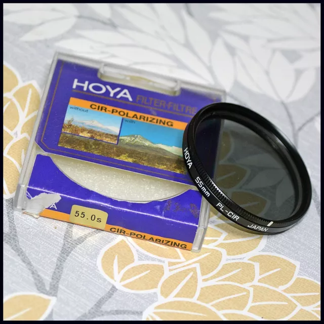 55mm Hoya CPL Circular Polariser PL-CIR Digital Filter colours skies FREE POST