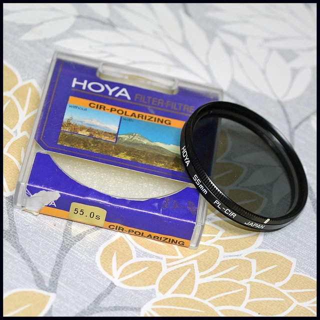 55mm Hoya CPL Circular Polariser PL-CIR Digital Filter colours skies FREE POST