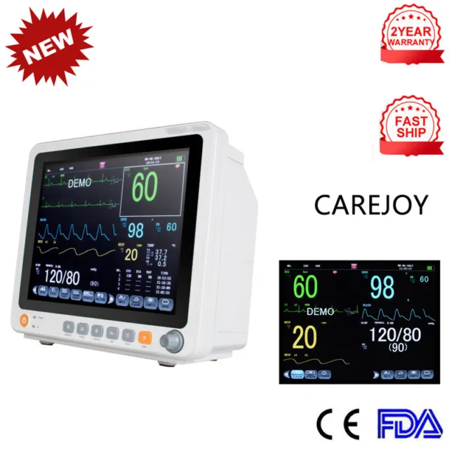 Carejoy Vital Signs Patient Monitor,6 Parameters For Hospital Heart Monitor
