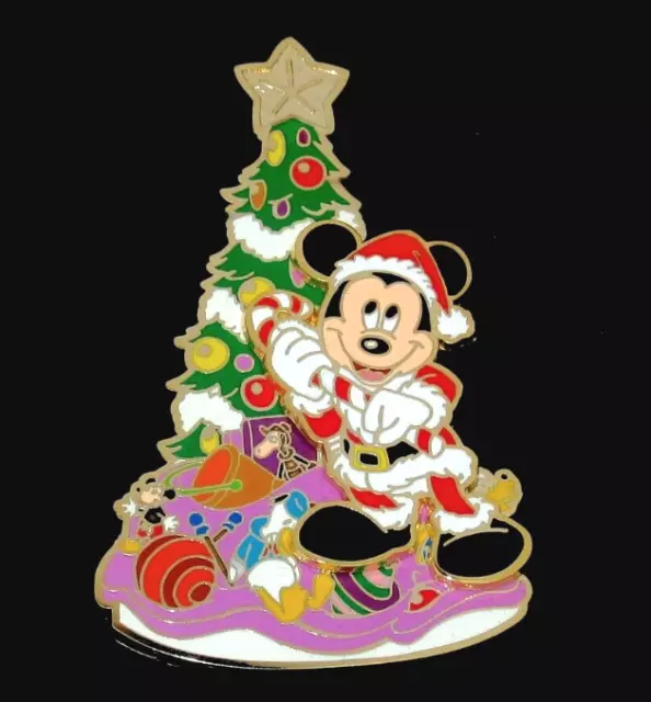 JUMBO Mickey Christmas Tree LE 100 Disney Auctions Pin ✿ SANTA CLAUS Gifts RARE