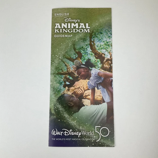 ANIMAL KINGDOM - Park Guide Map - Girl By Tree Of Life - Walt Disney ...
