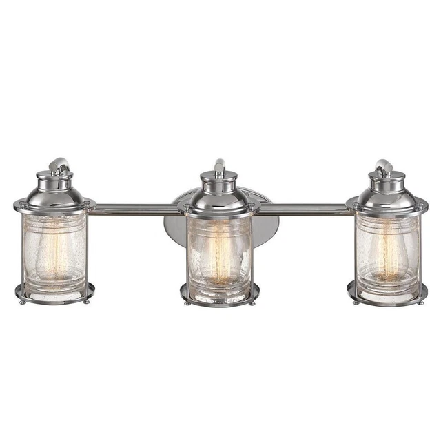 Globe Electric 51272 Bayfield 3-Light Chrome Bath Light