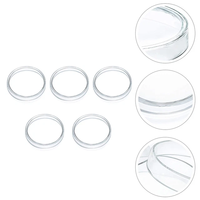 5 Pcs Stackable Petri Dish Experiment Science Transparent Plant