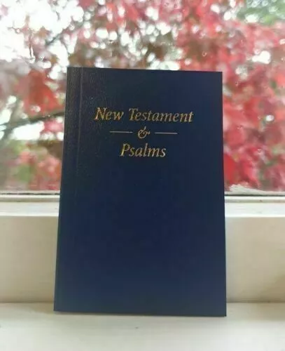 HOLY BIBLE KJV POCKET NEW TESTAMENT AND PSALMS BLUE, RED, WHITE VINYL Christian