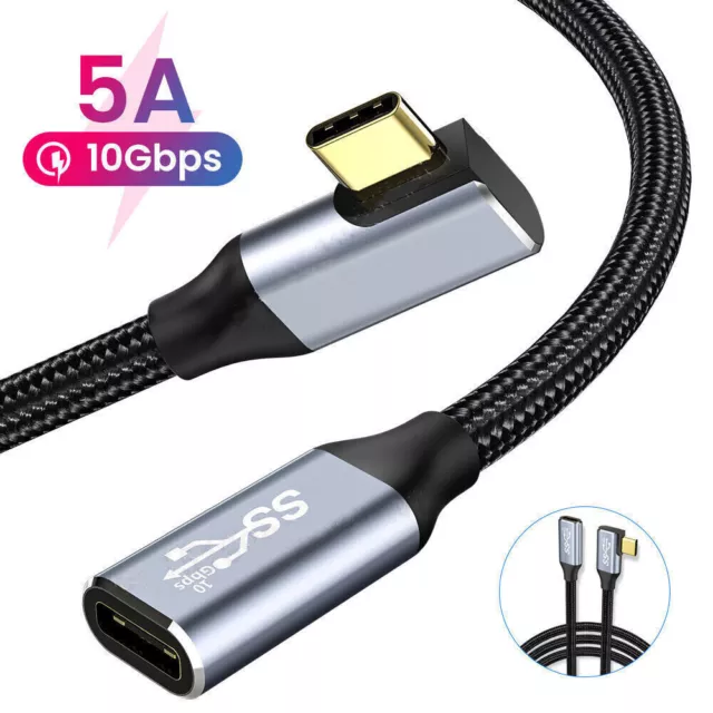 CAVO PROLUNGA USB 3.1 tipo C USB-C maschio a femmina cavo di ricarica 100 W  4K 10 Gbps EUR 5,66 - PicClick IT