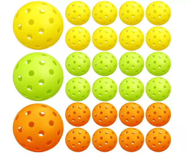 48 Pack Outdoor Balls Bulk 40 Holes Sports Plastic Balls with Drawstring Bag Com