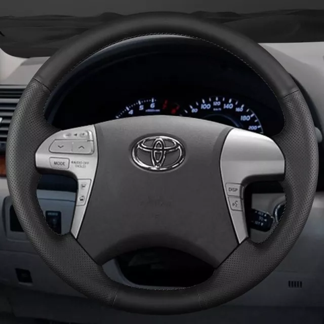 LEATHER STEERING WHEEL Cover For Toyota Camry Leather Car Interior