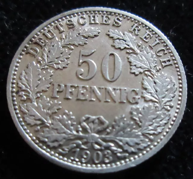 Mds Deutsches Reich Kaiserreich 50 Pfennig 1903 A, Silber