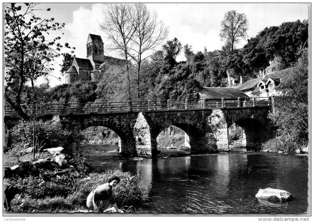 61 SAINT CENERI LE GEREI - l'eglise et pont sur la sarthe.