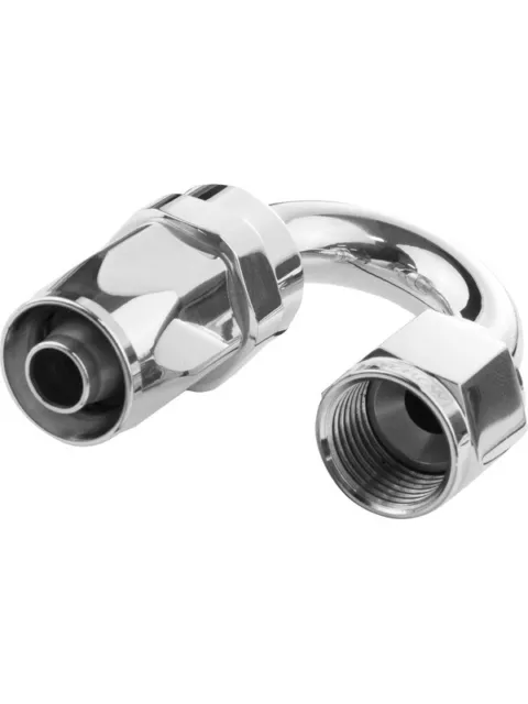 Proflow 180 Degree Hose End -06AN Hose to Female, Polished (PFE106-06HP)