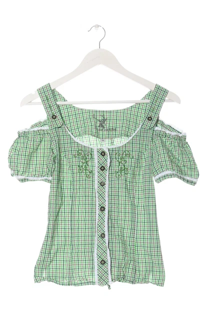 Camicia tradizionale Spieth & Wensky Feierlaune donna taglia DE 36 verde-bianco