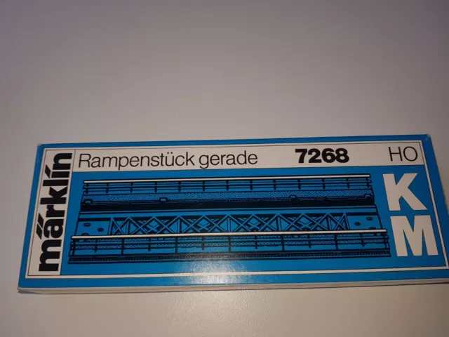 Marklin HO 7268 Straight Ramp Section.  Appears Unused. Boxed