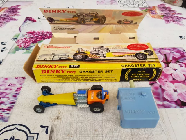 Dinky Toys Nr. 370 Dragster Set gelb/orange in O-Box, nicht geprüft