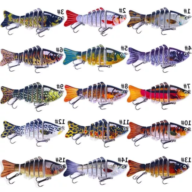 10cm 15g Multi Jointed Swimbait Minnow Fishing Lures Mini 7 Segments Fish Bait✨