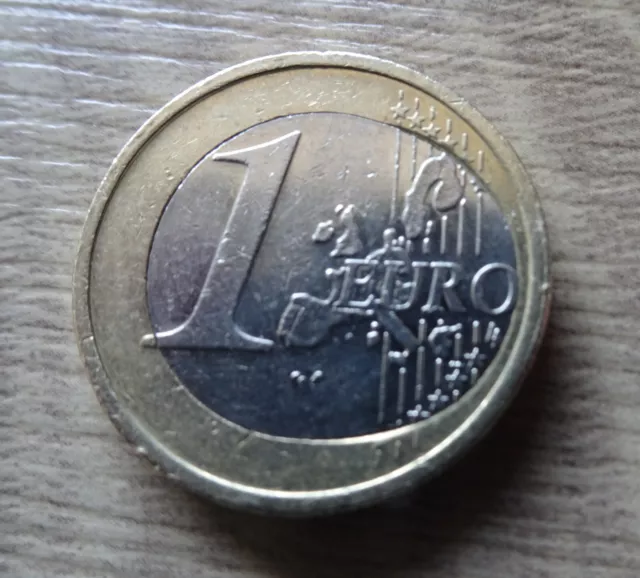 ----FEHLPRÄGUNG---- " 1 Euro Münze " 2002 - Beideitige Fehrlprägung gut Sichtbar