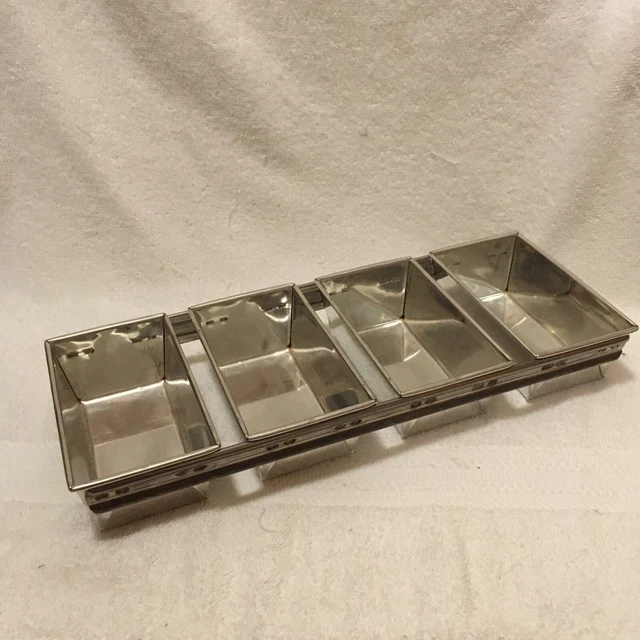 Mini Bread Loaf Steel Baking Pan 4 Strap Commercial Small Loaves Mini Bread Loaf Steel Baking Pan 4 Strap Commercial Small Loaves