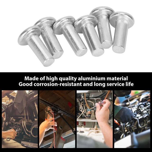 (M4*16)100Pcs Gb867 M4 Flat Head M4 Solid Rivets Alum Marine Flat Head Rivet