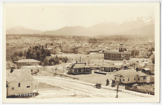 1920's Port Angeles, Washington - REAL PHOTO Residence Section, Old Postcard