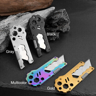 Outdoor Keychain Multi EDC Tools Utility Knife Wrench Opener Ruler SK5 Blades