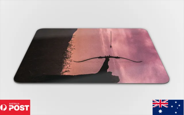 Mouse Pad Desk Mat Anti-Slip|Archery Bow And Arrow In Sunset