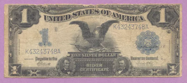 1899 Black Eagle Silver Certificate,$1, One Dollar,FR-235,Low Grade,True Auction