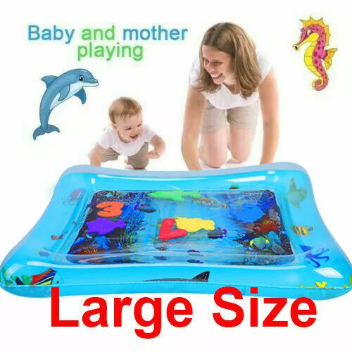 Inflatable Water Play Mat F Infants Baby Toddlers Kid Tummy Time Water Mat Large