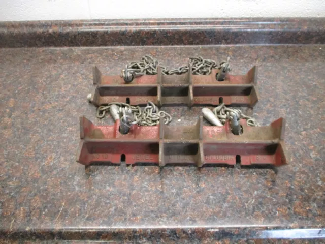 Lot Of 2 Used Jewel Company Model No 1D Pipe Welding Chain Vise 1 D
