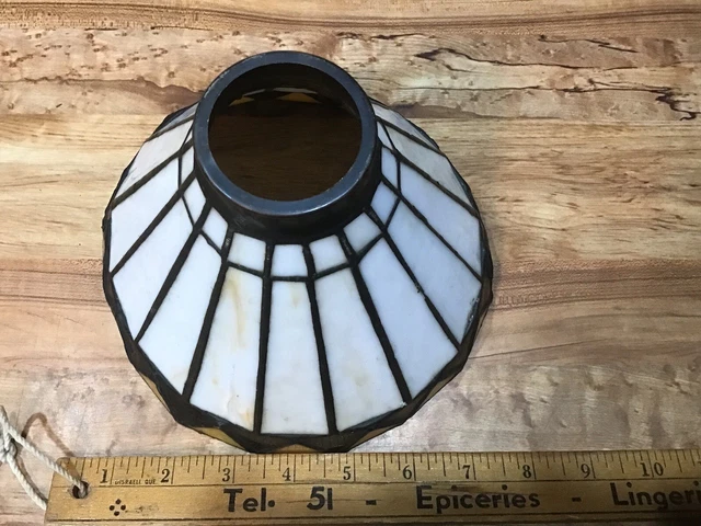 Antique Slag Stained Glass Lamp Shade