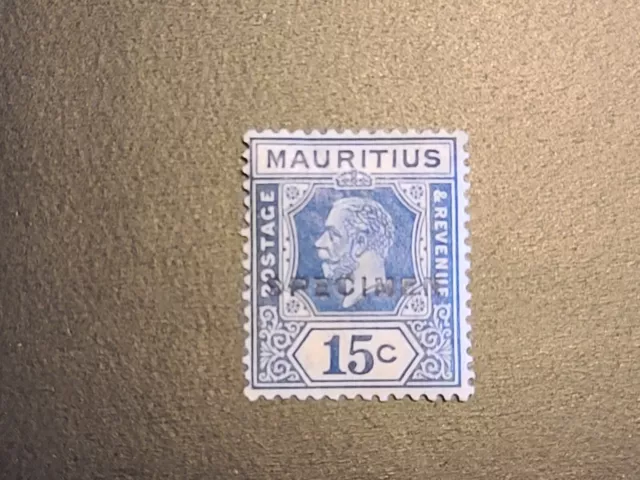 Mauritius Specimen Stamp KGV 15 Cents Mint MNH Mint Nice Old Specimen Stamp