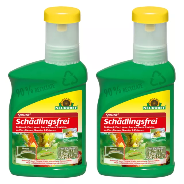 Neudorff Spruzit Schädlingsfrei 2x 250 ml Blattläuse Schildläuse Thripse Zikaden