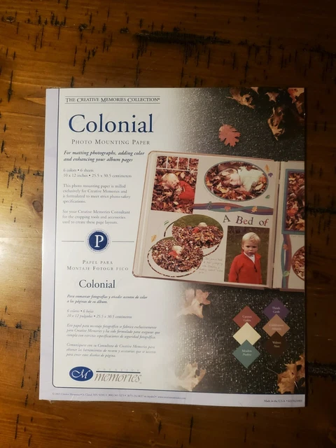 Papel de montaje fotográfico colonial 10x12 6 colores 6 hojas recuerdos creativos