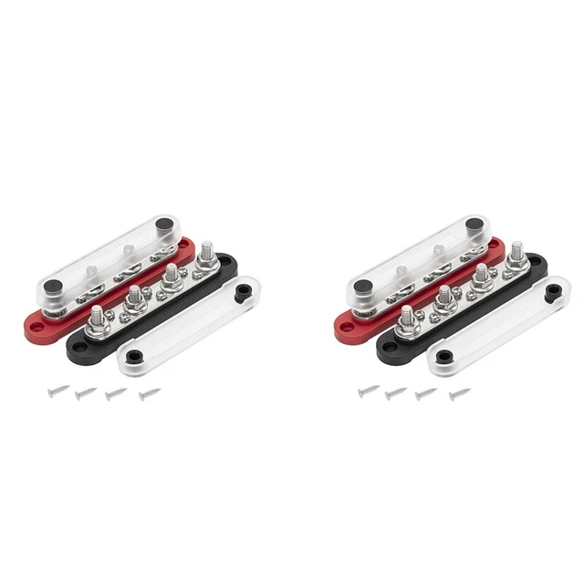 4x Terminal  Bus Bar 48V 150A  Distribution  M8 Terminal Bus for Automotive G2H4
